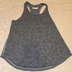 Outdoor Voices Heathered Gray/Blue Racerback with top pocket